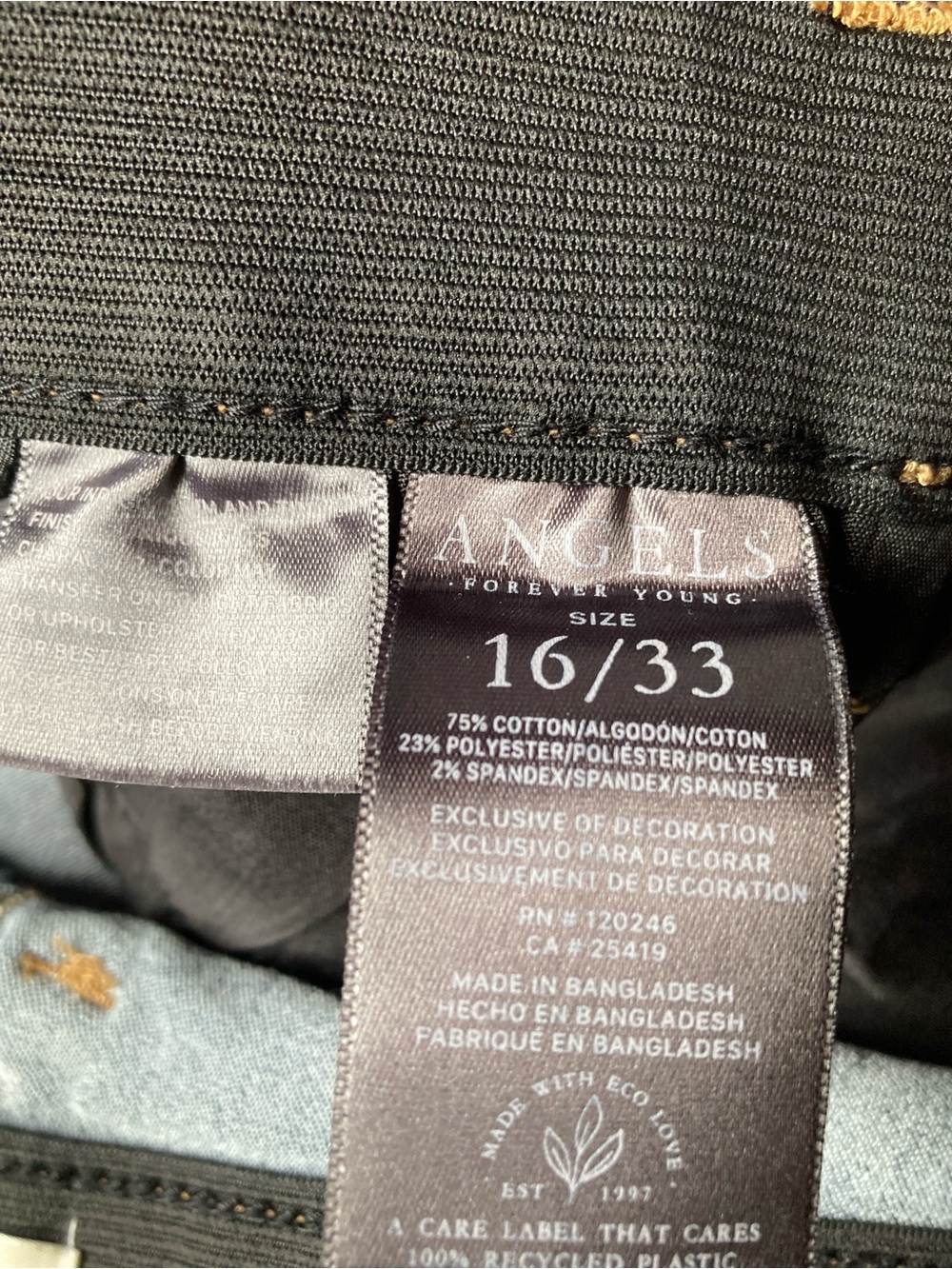 Angels Forever Young Size 16 Everluxe sculpt straight darkwash jeans - Picture 3 of 8